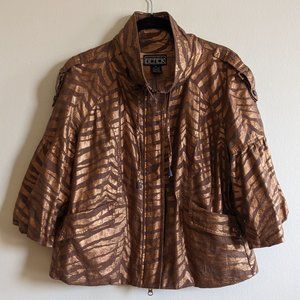 Berek bronze zebra print jacket